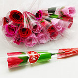 Мыльная роза в подарочной упаковке / Роза из мыла Нежно-розовый, фото 3