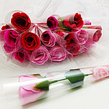 Мыльная роза в подарочной упаковке / Роза из мыла Красный, фото 2