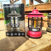 Многофункциональный подвесной походный фонарь в стиле ретро Camping Lamp Красный