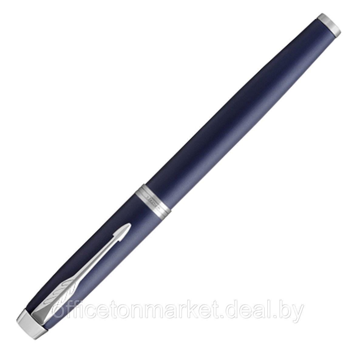 Ручка перьевая "Parker IM Matte Blue CT", F, синий, серебристый, патрон черный - фото 2 - id-p222423611