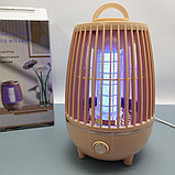 Антимоскитная лампа-ловушка для комаров и насекомых LED PHOTOCATALYST MOSQUITO KILLER USB Персиковый, фото 10