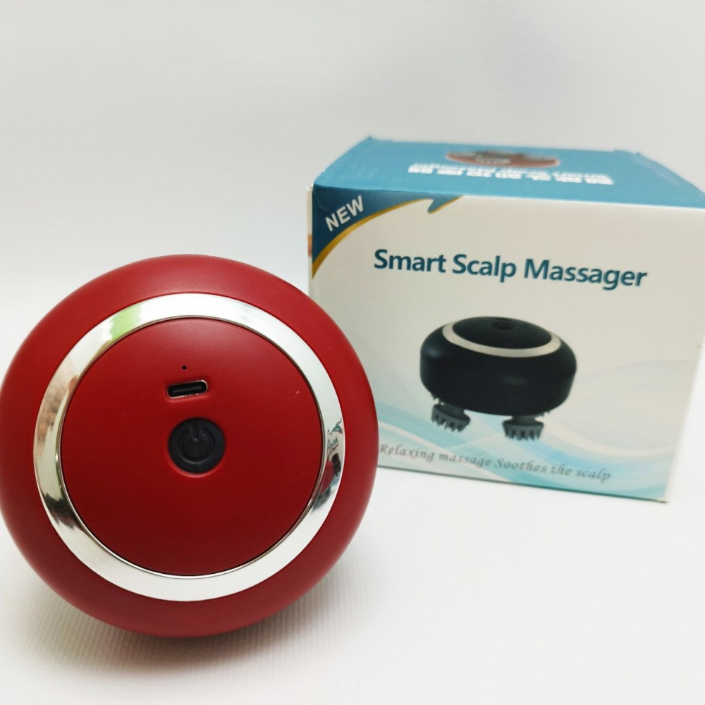 Портативный 3D массажер для головы и тела Smart Scalp Massager RT-802 (3 режима, USB зарядка, 600 mAh) - фото 4 - id-p224305875