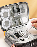 Сумка - органайзер для хранения проводов, зарядных устройств, гаджетов и аксессуаров / Дорожная сумка для, фото 10