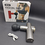 Компактный портативный мышечный массажер (массажный перкуссионный ударный пистолет) MIni Fascial Gun (4, фото 5