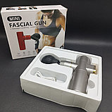 Компактный портативный мышечный массажер (массажный перкуссионный ударный пистолет) MIni Fascial Gun (4, фото 10