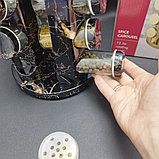 Набор для специй на вращающейся подставке Spice Carouse 12 предметов / Органайзер на кухню / Набор емкостей, фото 5