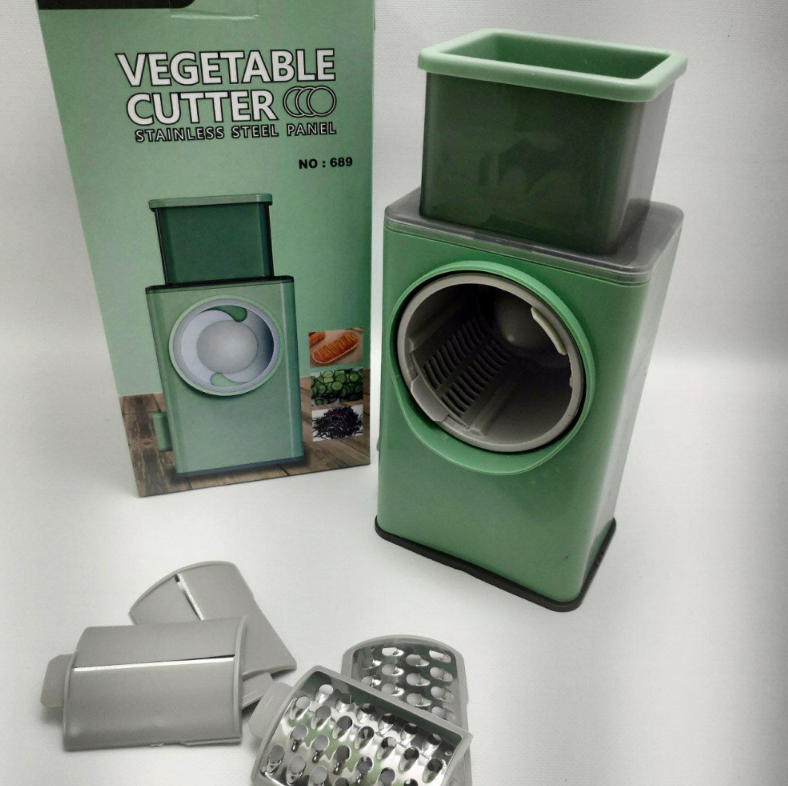 Многофункциональная овощерезка - терка Vegetable Сutter / Механический слайсер с тремя насадками - фото 3 - id-p224305946