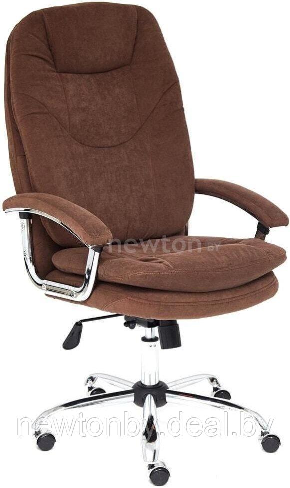 Кресло TetChair Softy LUX (флок, коричневый) - фото 1 - id-p224308417