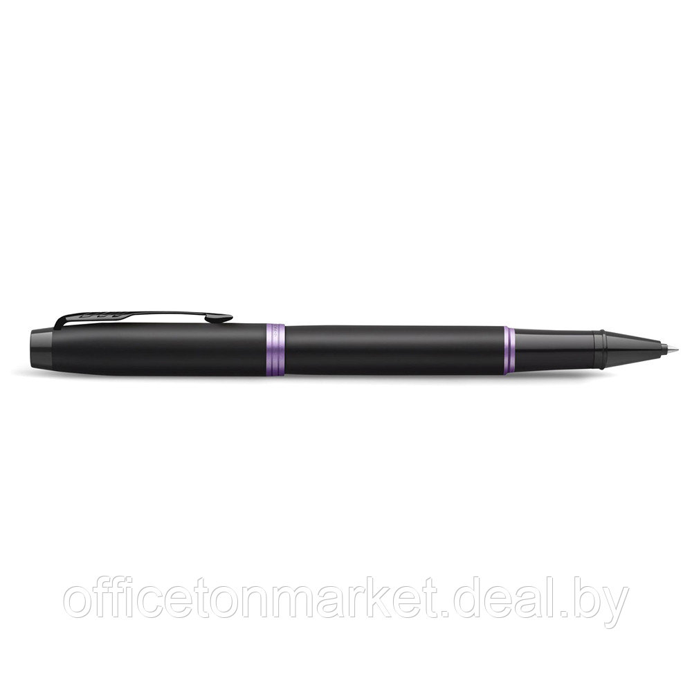 Ручка-роллер Parker "IM Vibrant Rings T315 Amethyst Purple PVD", 0,5 мм, черный, фиолетовый, стерж. черный - фото 4 - id-p215336885