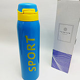Спортивная бутылка - термос из нержавеющей стали с поилкой и трубочкой Sport 0.5 литра Розовая, фото 10