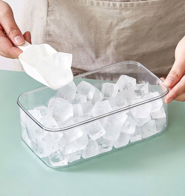 Набор для приготовления и хранения льда / Контейнер для льда с крышкой и с двумя формами для 42 кубиков льда - фото 2 - id-p224306957