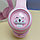 Беспроводные наушники HeadPhone AKZ 06 c котиком в иллюминаторе / Bluetooth наушники 5.0 Розовый, фото 5