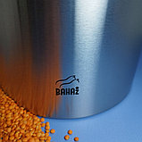 Контейнер для сыпучих продуктов металлический Bahaz 5.0 л. Металлик / Банка с металлической крышкой, фото 6