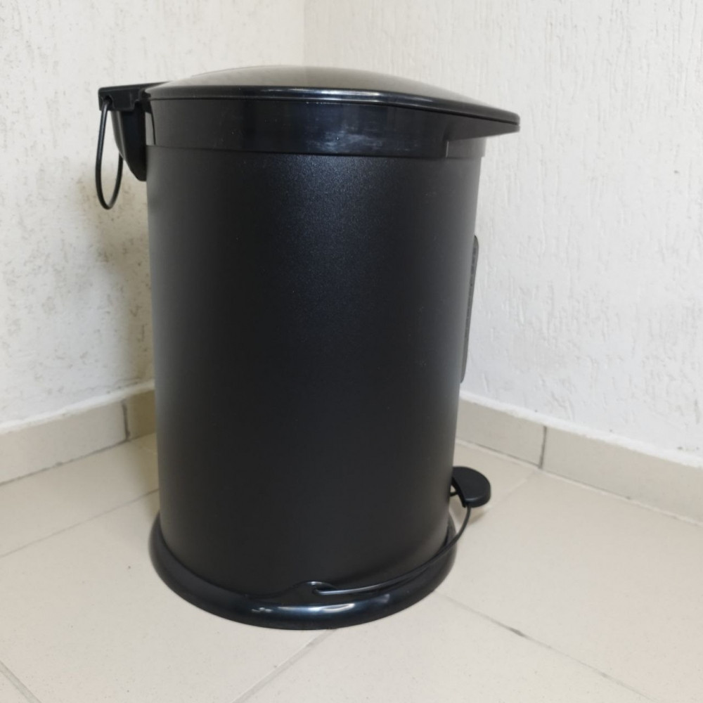 Контейнер для мусора с педалью 18 л. Shafagh / Мусорное ведро, нержавеющая сталь, черное матовое покрытие - фото 7 - id-p224306075