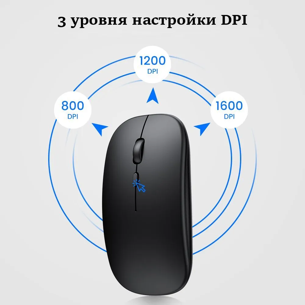 Беспроводная компьютерная мышь Wireless Mouse с LED подсветкой - фото 5 - id-p224307046