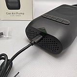 Беспроводной портативный автомобильный компрессор CAR Air Pump CZK-3668 (USB, 4 насадки, LED-дисплей,, фото 6
