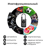 Беспроводной портативный автомобильный компрессор CAR Air Pump CZK-3668 (USB, 4 насадки, LED-дисплей,, фото 10