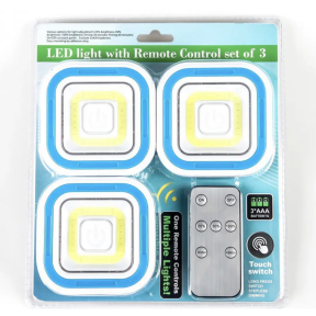 Набор портативных светодиодных светильников с пультом ДУ LED Light with Remote Control (3 шт.) - фото 1 - id-p224307087