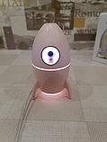 Увлажнитель (аромадиффузор) воздуха Ракета Rocket Humidifier HX-851 с подсветкой 350 ml Розовый, фото 10