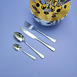 Набор столовых приборов в Футляре - Яйце  Maxiegg 24 предмета / Премиум класс Белый мрамор, фото 2