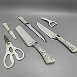 Набор кухонных ножей из нержавеющей стали 6 предметов ZEPTEP ZP-003/ Подарочная упаковка, фото 2