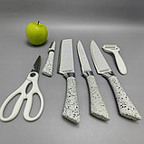 Набор кухонных ножей из нержавеющей стали 6 предметов ZEPTEP ZP-003/ Подарочная упаковка, фото 3
