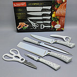 Набор кухонных ножей из нержавеющей стали 6 предметов ZEPTEP ZP-003/ Подарочная упаковка, фото 5