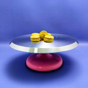 Металлическая подставка для торта/поворотный стол для кондитера на крутящейся ножке, -30.50 см - фото 1 - id-p224307122