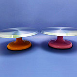 Металлическая подставка для торта/поворотный стол для кондитера на крутящейся ножке, -30.50 см, фото 8