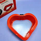 Форма силиконовая для выпечки Сердце SpringForm Pan / Форма с зажимом и стеклом на дне, фото 4