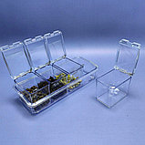 Набор баночек для специй 4 шт. с ложечками Crystal BOX / Органайзер для специй на подставке, фото 6