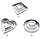 Набор форм металлических для выпечки, салатов и печенья Dessert Rings 3 шт. разного размера Квадрат, фото 4