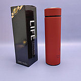 Термос - бутылка Life Vacuum Cup с ситечком / Матовый термос 500 мл. нержавеющая сталь Красный, фото 5