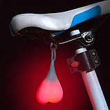 Силиконовый задний велосипедный фонарь Silicon light Бубенцы Зеленый, фото 7