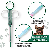 Многоразовый шприц (таблеткодаватель) Feeding Kit для домашних животных (2 насадки для жидких и твердых, фото 2