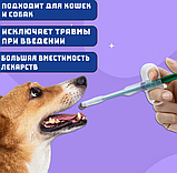 Многоразовый шприц (таблеткодаватель) Feeding Kit для домашних животных (2 насадки для жидких и твердых, фото 8