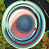 Тарелка силиконовая складная 30х21х10.50 см. / Миска туристическая круглая, фото 9