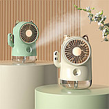 Настольный мини-вентилятор Кошка SPRAY FAN FY-80 (увлажнение и охлаждение, 3 режима обдува, USB), фото 7