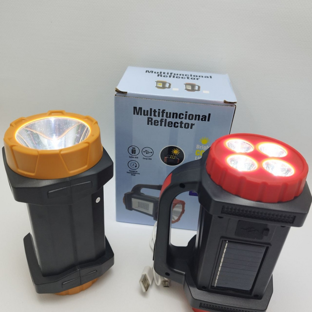 Многофункциональный кемпинговый ручной фонарь Multifuncional Reflector (USB, солнечная батарея, 3 режима - фото 5 - id-p224307268
