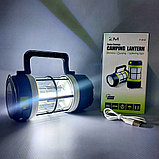 Кемпинговый фонарь-лампа Camping lantern F 910B (зарядка USB и солнечные батареи, 5 режимов работы, функция, фото 10