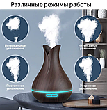 Увлажнитель воздуха (аромадиффузер) Aroma Diffuser с таймером на 1/3/6 часов и LED-подсветкой, 400 ml Белый, фото 4