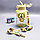 Бутылка Мишка в иллюминаторе с клапаном, трубочкой и ремешком 680 мл. / Наклейки в подарок Фиолетовый, фото 2