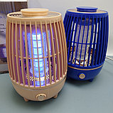 Антимоскитная лампа-ловушка для комаров и насекомых LED PHOTOCATALYST MOSQUITO KILLER USB Синий, фото 7