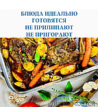 Противень для запекания из нержавеющей стали 45х35х4.8 см. / Поднос металлический, фото 4