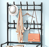 Напольная вешалка для обуви и одежды с полками и крючками New Simple floor Clothes Rack 4 яруса 158х60х28 см., фото 3