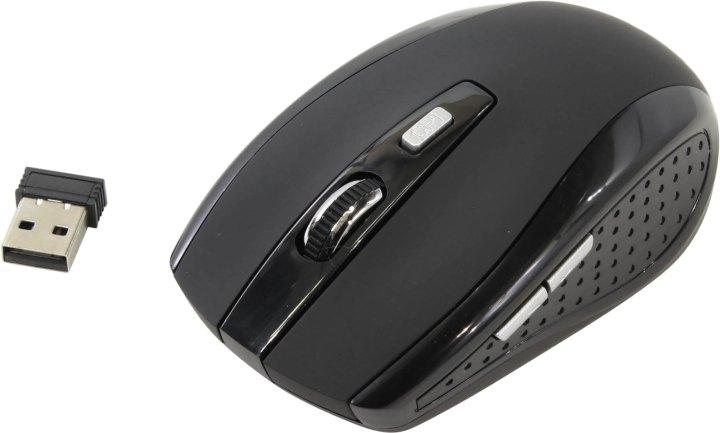 Манипулятор OKLICK Wireless Optical Mouse 455MW Black (RTL) USB 6btn+Roll 945818 - фото 1 - id-p224308814