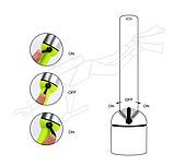 Светодиодный ручной фонарь для дайвинга, охоты и рыбалки, экстремальных условий на батарейках 180 Люмен, фото 10