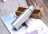 Термос Double Wall Stainless steel flask 500 ml (тепло/холод, нержавеющая сталь, чашка- крышка, клапан), фото 7