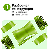 Дорожная бутылка поилка - кормушка  для собак и кошек Pet Water Bottle 2 в 1  Голубой, фото 4