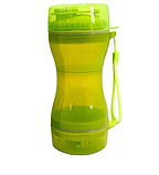 Дорожная бутылка поилка - кормушка  для собак и кошек Pet Water Bottle 2 в 1  Зеленый, фото 9